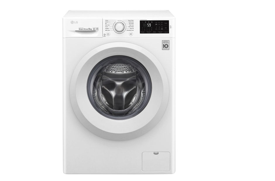 LG Mașină de spălat LG | 8kg spălare | 6 Motion Direct Drive™ 10 ani garanție | Clasa A+++ | NFC ThinQ | Alb, F2J5TN3W