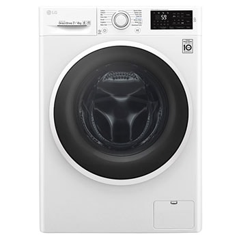 Mașină de spălat LG cu uscator SLIM | 7kg spălare | 4kg uscare | 6 Motion Direct Drive™ 10 ani garanție | Clasa B | NFC ThinQ | Alb1