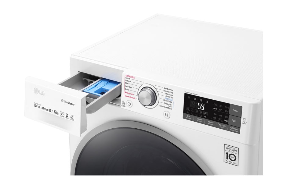 LG Masina de spalat LG cu uscător | 8kg spălare | 5kg uscare | 6 Motion Direct Drive™ 10 ani garanție |  True Steam™ | Wifi, F4J7TH1W, thumbnail 11