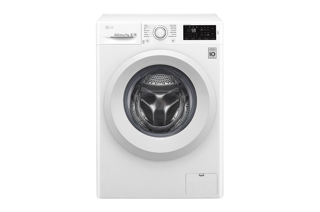LG Mașină de spălat LG | 7kg spălare | 6 Motion Direct Drive™ 10 ani garanție | Clasa A+++ | NFC SmartThinQ | Alb, F2J5QN3W
