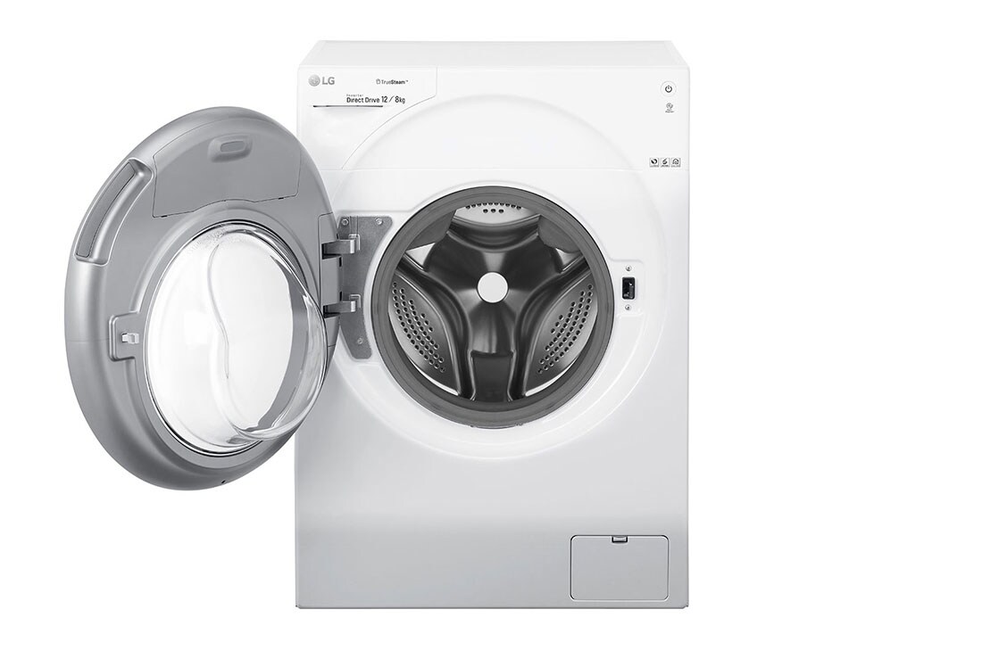 LG Mașină de spălat LG cu uscător | 12kg spălare | 8kg uscare | Clasa A | 6 Motion Direct Drive™ 10 ani garanție | TrueSteam™| ThinQ™| Alb, FH6G1BCH2N, thumbnail 2