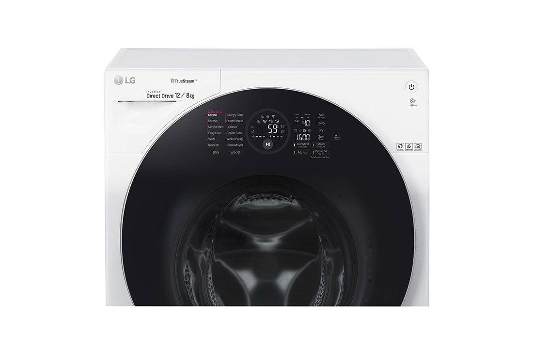 LG Mașină de spălat LG cu uscător | 12kg spălare | 8kg uscare | Clasa A | 6 Motion Direct Drive™ 10 ani garanție | TrueSteam™| ThinQ™| Alb, FH6G1BCH2N, thumbnail 3