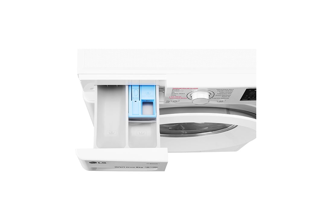 LG Mașină de spălat LG | 9kg spălare | 6 Motion Direct Drive™ 10 ani garanție | Clasa A+++ | Steam™| SmartThinQ | Alb, F4J5VY3W, thumbnail 5