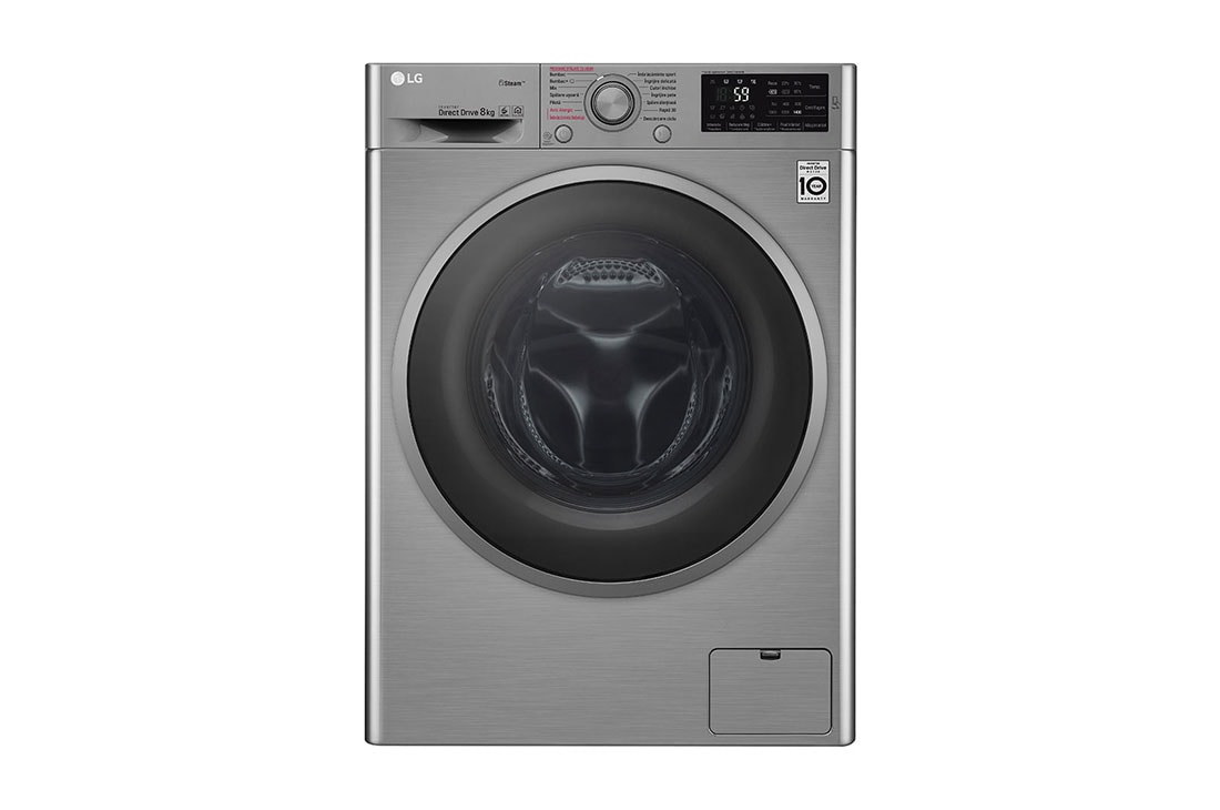 LG Mașină de spălat LG | 8kg spălare | 6 Motion Direct Drive™ 10 ani garanție | Steam™ | NFC SmartThinQ™, F4J6TY8S