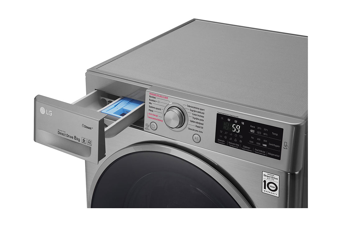 LG Mașină de spălat LG | 8kg spălare | 6 Motion Direct Drive™ 10 ani garanție | Steam™ | NFC SmartThinQ™, F4J6TY8S, thumbnail 7