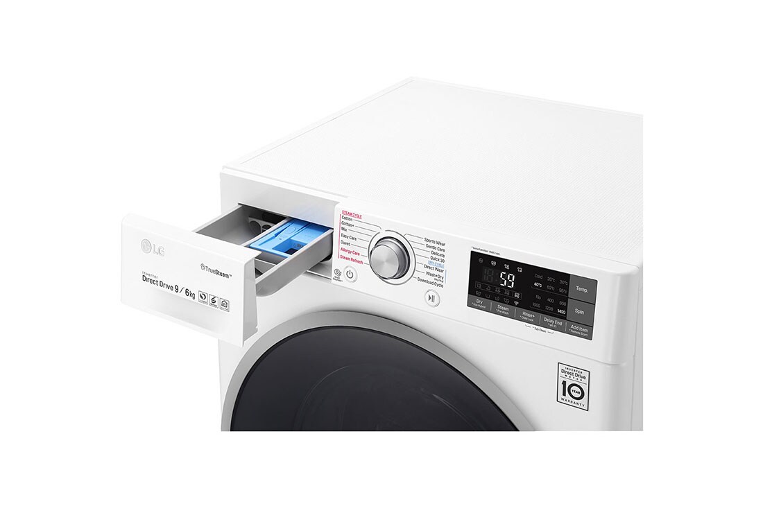 LG Maşină de spălat cu uscător (2 in 1) | 9kg spălare/6kg uscare | Motor 6 Motion Direct Drive™ 10 ani garanție | TrueSteam™ | EcoHybrid | ThinQ™, F4J7FH1W, thumbnail 11