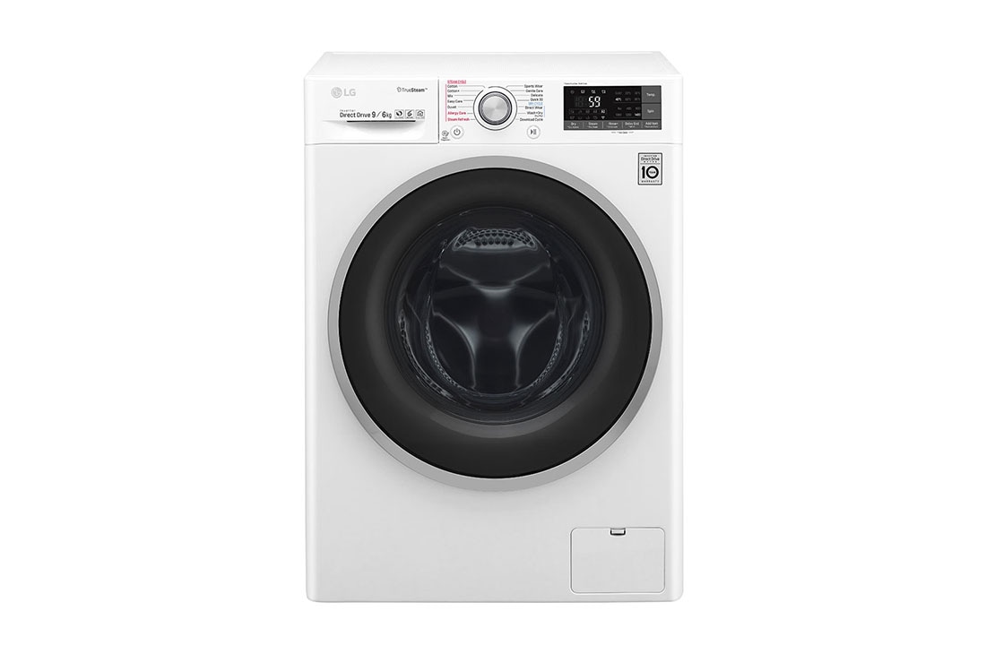 LG Maşină de spălat cu uscător (2 in 1) | 9kg spălare/6kg uscare | Motor 6 Motion Direct Drive™ 10 ani garanție | TrueSteam™ | EcoHybrid | ThinQ™, F4J7FH1W