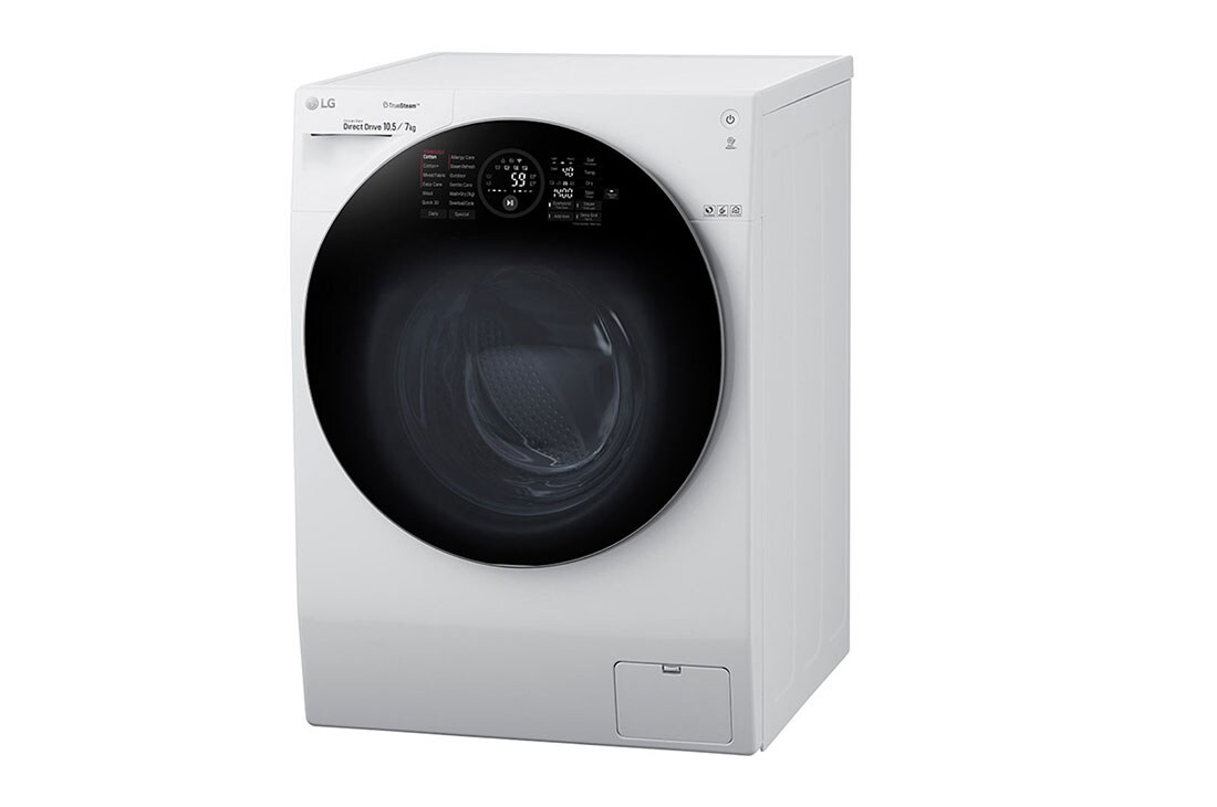 LG Mașină de spălat LG | 10.5kg spălare | 7kg uscare | Clasa A | 6 Motion Direct Drive™ 10 ani garanție | TrueSteam™| ThinQ™ | Alb, FH4G1JCH2N, thumbnail 12