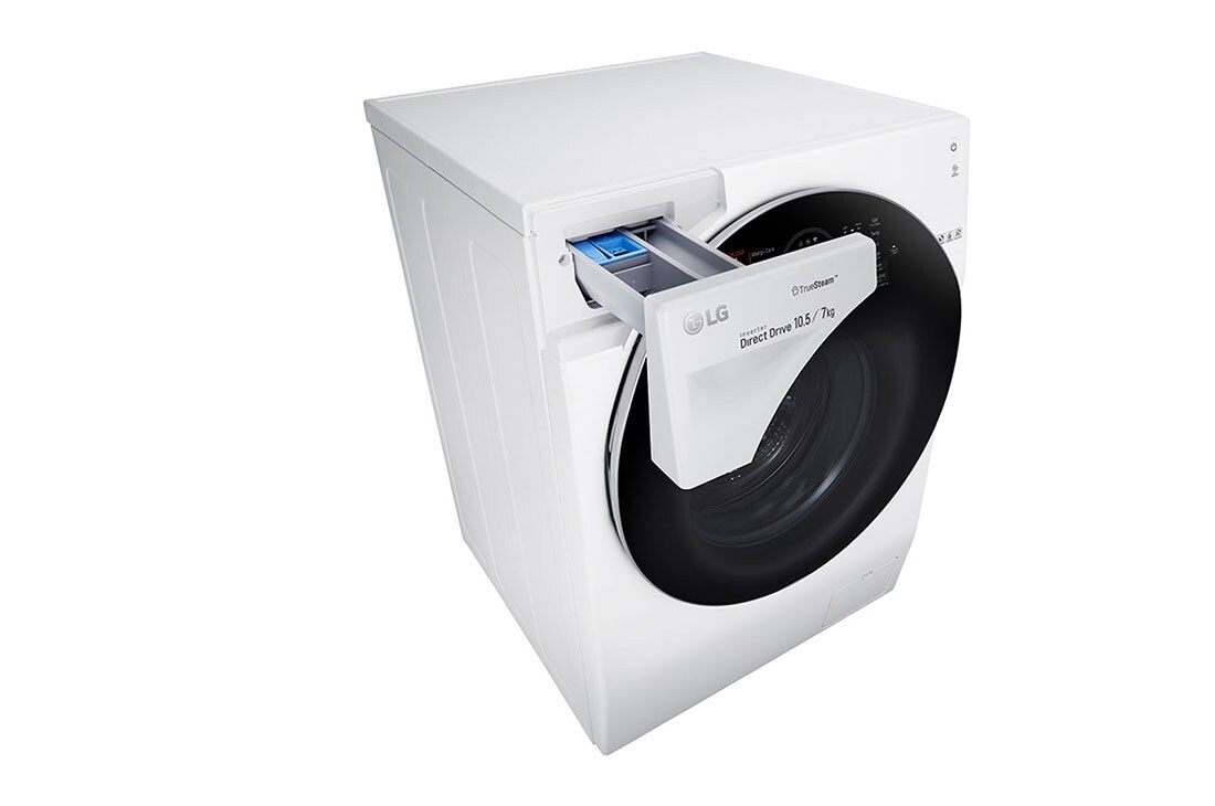 LG Mașină de spălat LG | 10.5kg spălare | 7kg uscare | Clasa A | 6 Motion Direct Drive™ 10 ani garanție | TrueSteam™| ThinQ™ | Alb, FH4G1JCH2N, thumbnail 7