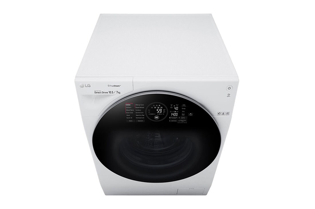 LG Mașină de spălat LG | 10.5kg spălare | 7kg uscare | Clasa A | 6 Motion Direct Drive™ 10 ani garanție | TrueSteam™| ThinQ™ | Alb, FH4G1JCH2N, thumbnail 8