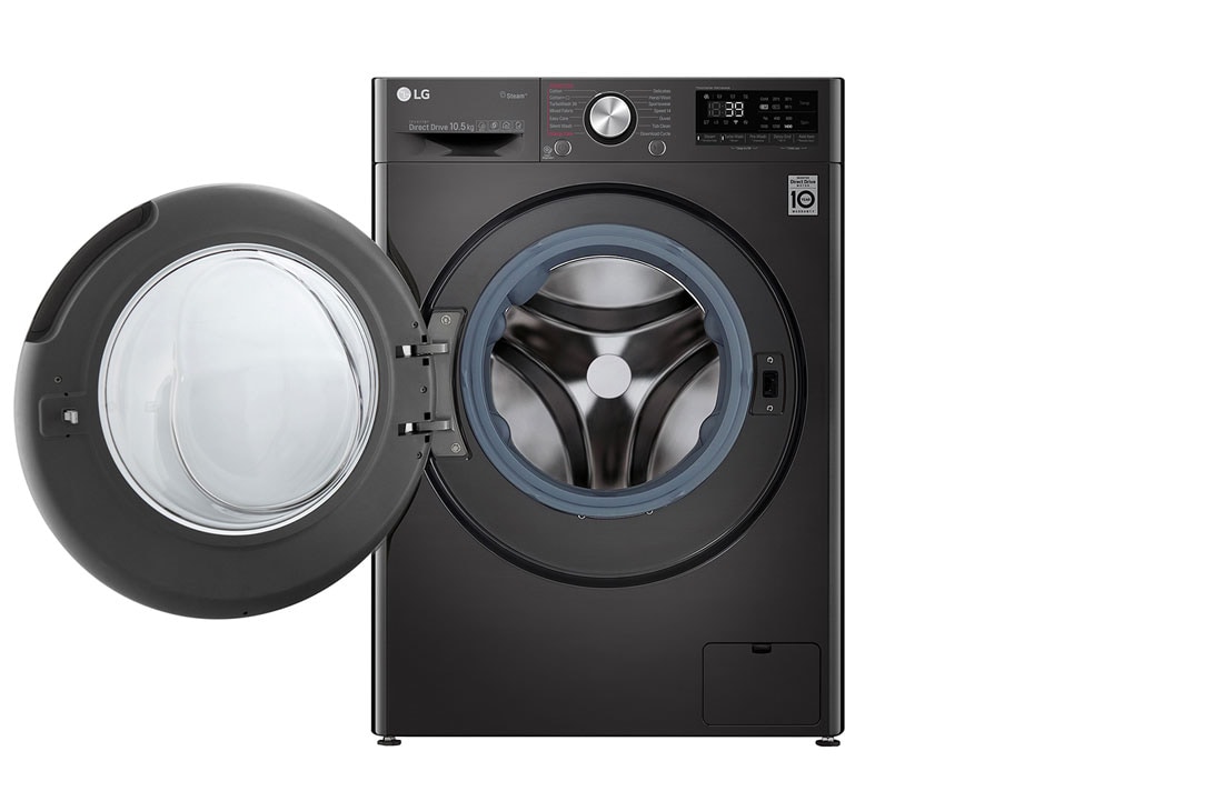 LG Mașină de spălat LG | 10.5kg spălare | AI Direct Drive™ 10 ani garanție | Clasa A+++ | SteamPlus™ | ThinQ™ | TurboWash360™ | Gri închis, F4WV910P2S, thumbnail 2