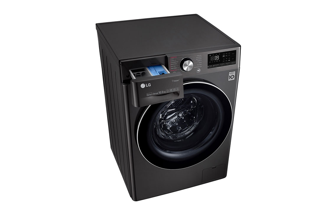 LG Mașină de spălat LG | 10.5kg spălare | AI Direct Drive™ 10 ani garanție | Clasa A+++ | SteamPlus™ | ThinQ™ | TurboWash360™ | Gri închis, F4WV910P2S, thumbnail 9