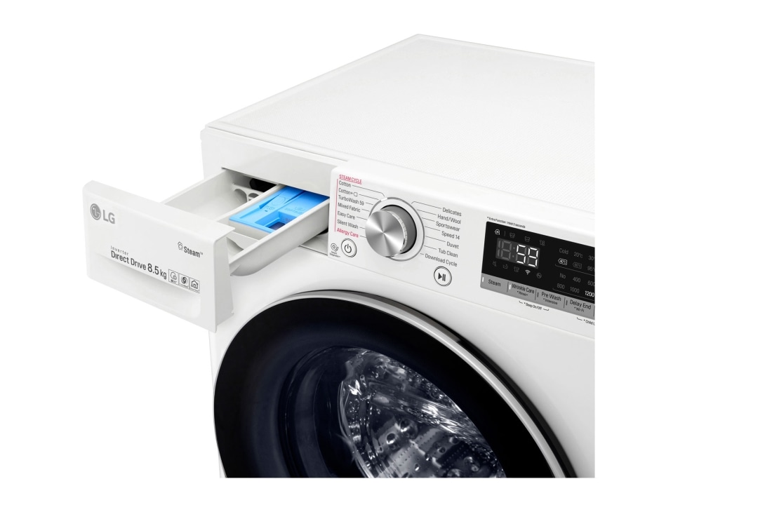 LG Mașină de spălat LG Slim | 8.5kg spălare | AI Direct Drive™ 10 ani garanție | Clasa A+++ | Steam+™ | ThinQ™ | TurboWash™ | Alb, F2WV7S8P1, thumbnail 5