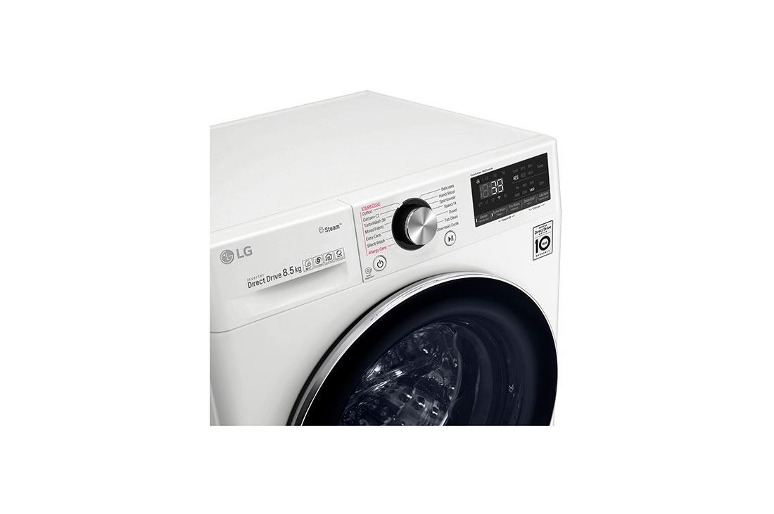 LG Mașină de spălat LG Slim | 8.5kg spălare | AI Direct Drive™ 10 ani garanție | Clasa A+++ | Steam+™ | ThinQ™ | TurboWash360™ | Alb, F2WV9S8P2, thumbnail 3
