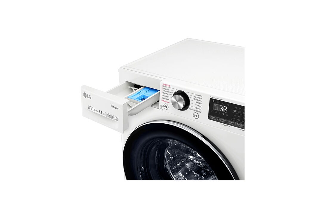 LG Mașină de spălat LG Slim | 8.5kg spălare | AI Direct Drive™ 10 ani garanție | Clasa A+++ | Steam+™ | ThinQ™ | TurboWash360™ | Alb, F2WV9S8P2, thumbnail 5