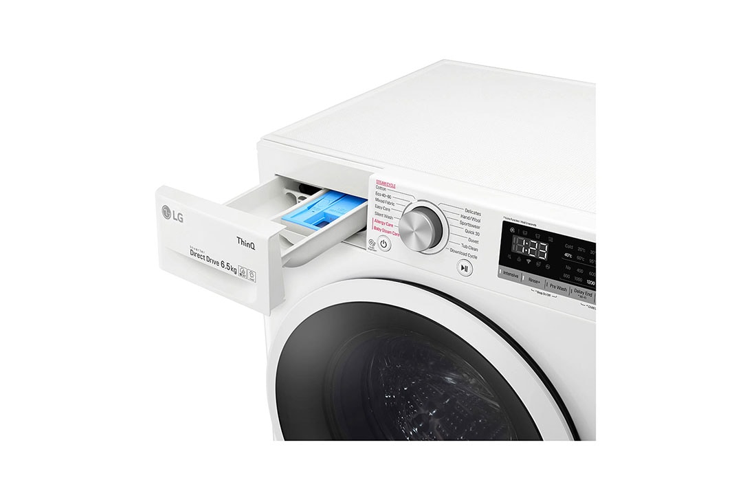 LG Mașină de spălat LG AI DD Slim | 7Kg spălare | AI Direct Drive 10 ani garanție | Clasa E | Steam™ |  ThinQ™ | Alb, F2WT4S6AIDD, thumbnail 5