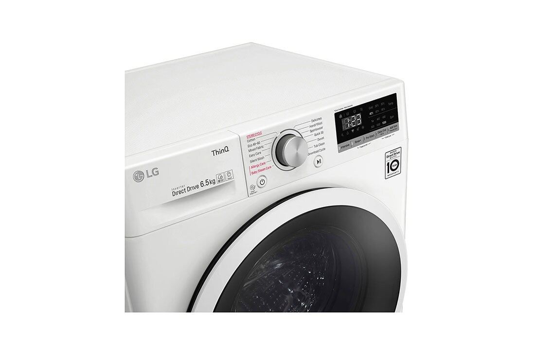 LG Mașină de spălat LG AI DD Slim | 7Kg spălare | AI Direct Drive 10 ani garanție | Clasa E | Steam™ |  ThinQ™ | Alb, F2WT4S6AIDD, thumbnail 7