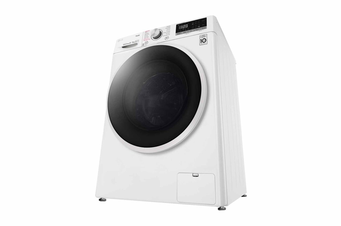 LG Mașină de spălat cu uscător | 8Kg spălare/5Kg uscare | 1400 rpm | AI Direct Drive™ | Clasa E |Clasa D ciclu spălare / Clasa E ciclu spălare + uscare | Steam™ | 6 Motion | ThinQ™ | Alb, F4DT408AIDD, thumbnail 13