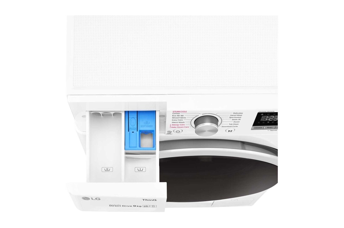LG Mașină de spălat  | 9Kg spălare | 1400 rpm | AI Direct Drive™ | Clasa D | Steam™ | ThinQ™ | Alb, F4WT409AIDD, thumbnail 7