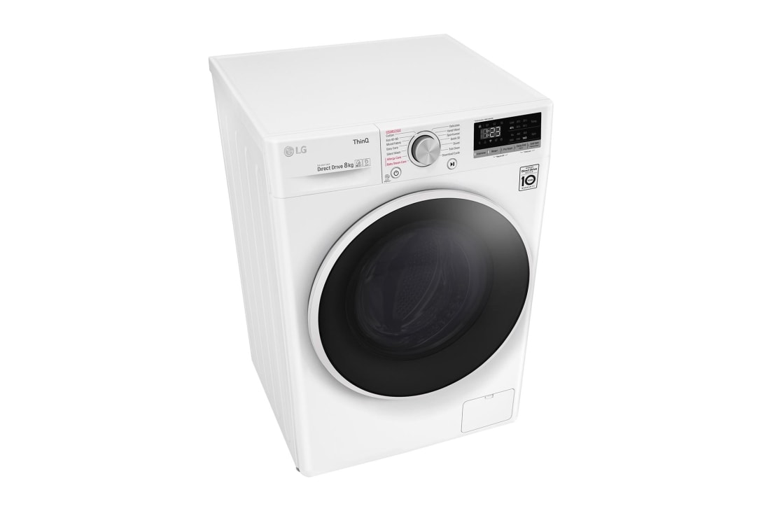 LG Mașină de spălat | 8Kg spălare | 1400 rpm | AI Direct Drive™ | Clasa D | Steam™ | ThinQ™ | Alb, F4WT408AIDD, thumbnail 8