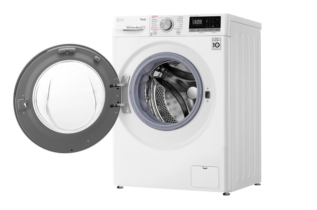 LG Mașină de spălat | 8Kg spălare | 1400 rpm | AI Direct Drive™ | Clasa D | Steam™ | ThinQ™ | Alb, F4WT408AIDD, thumbnail 11