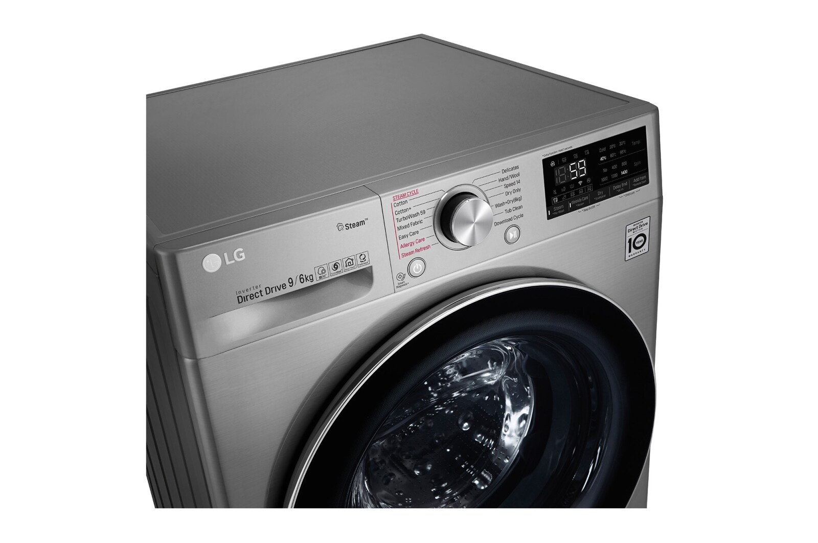 LG Mașină de spălat cu uscător (2 în 1) LG AI DD | 9Kg spălare/6Kg uscare | AI Direct Drive 10 ani garanție | Clasa A | Steam+™ | TurboWash™ | ThinQ™, F4DV709H2T, thumbnail 3