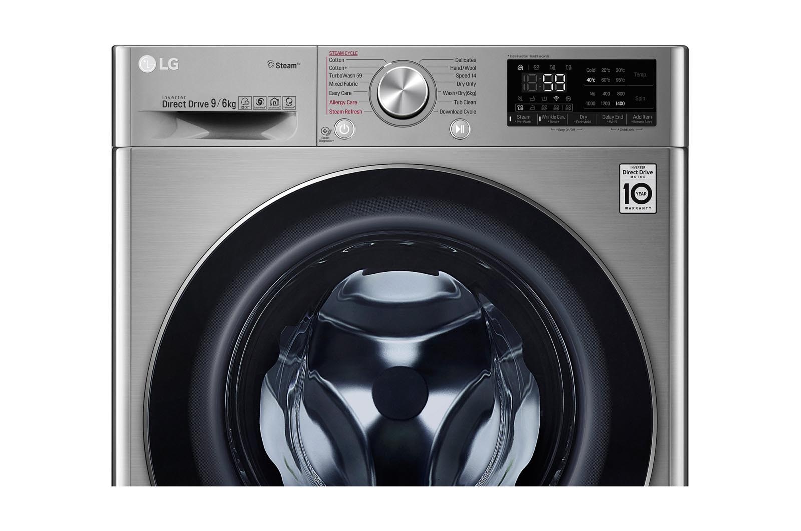 LG Mașină de spălat cu uscător (2 în 1) LG AI DD | 9Kg spălare/6Kg uscare | AI Direct Drive 10 ani garanție | Clasa A | Steam+™ | TurboWash™ | ThinQ™, F4DV709H2T, thumbnail 6