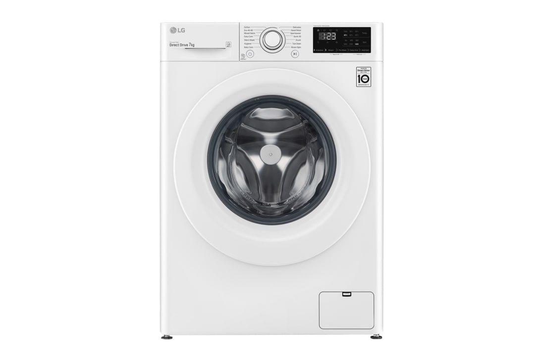 LG Mașină de spălat LG AI DD | 7Kg spălare | AI Direct Drive 10 ani garanție | Clasa D | SmartDiagnosis™ | Alb, F4WN207N3E