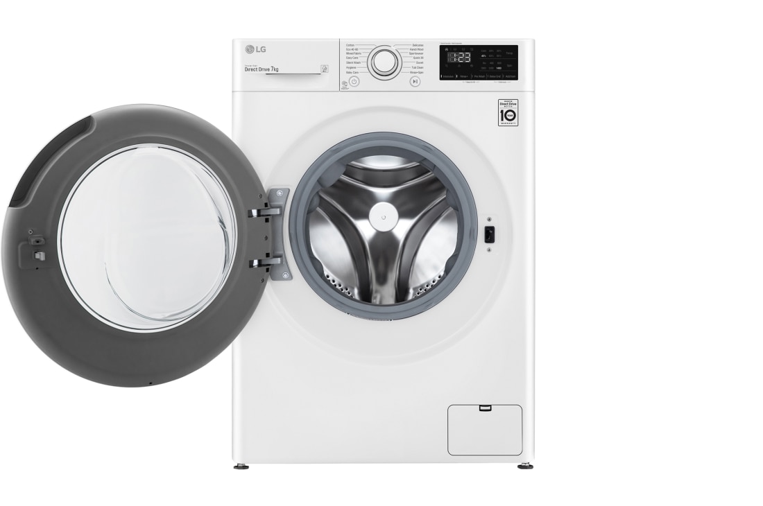 LG Mașină de spălat LG AI DD | 7Kg spălare | AI Direct Drive 10 ani garanție | Clasa D | SmartDiagnosis™ | Alb, F4WN207N3E, thumbnail 2
