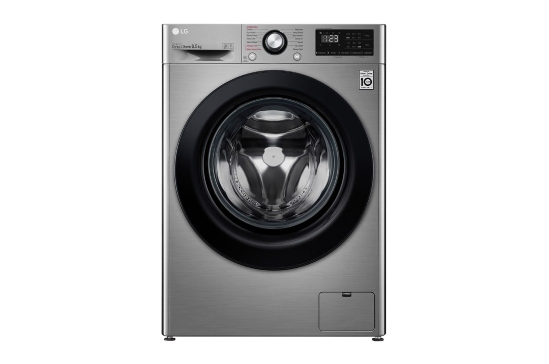 LG Mașină de spălat LG AI DD Slim | 6.5Kg spălare | AI Direct Drive 10 ani garanție | Clasa E | Steam | SmartDiagnosis™ | Gri, F2WN2S6S6TE
