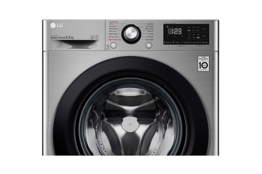 LG Mașină de spălat LG AI DD Slim | 6.5Kg spălare | AI Direct Drive 10 ani garanție | Clasa E | Steam | SmartDiagnosis™ | Gri, F2WN2S6S6TE, thumbnail 4