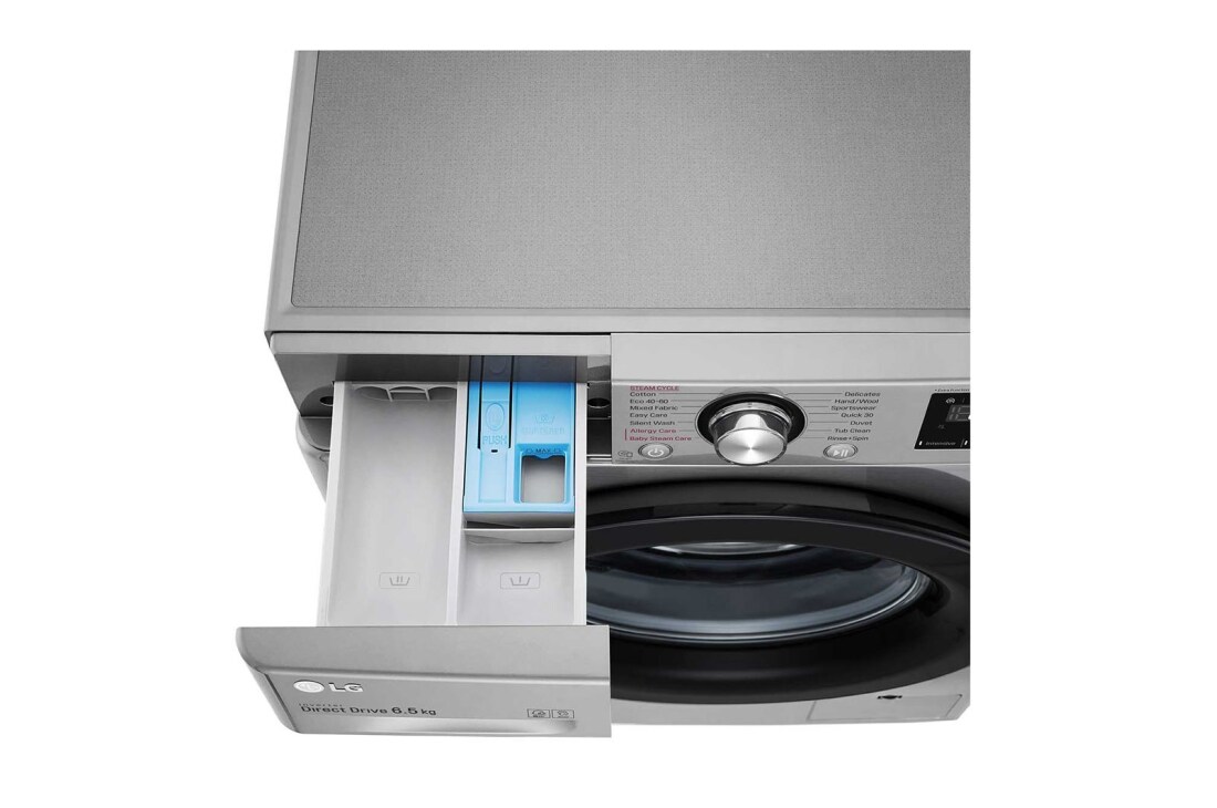 LG Mașină de spălat LG AI DD Slim | 6.5Kg spălare | AI Direct Drive 10 ani garanție | Clasa E | Steam | SmartDiagnosis™ | Gri, F2WN2S6S6TE, thumbnail 6