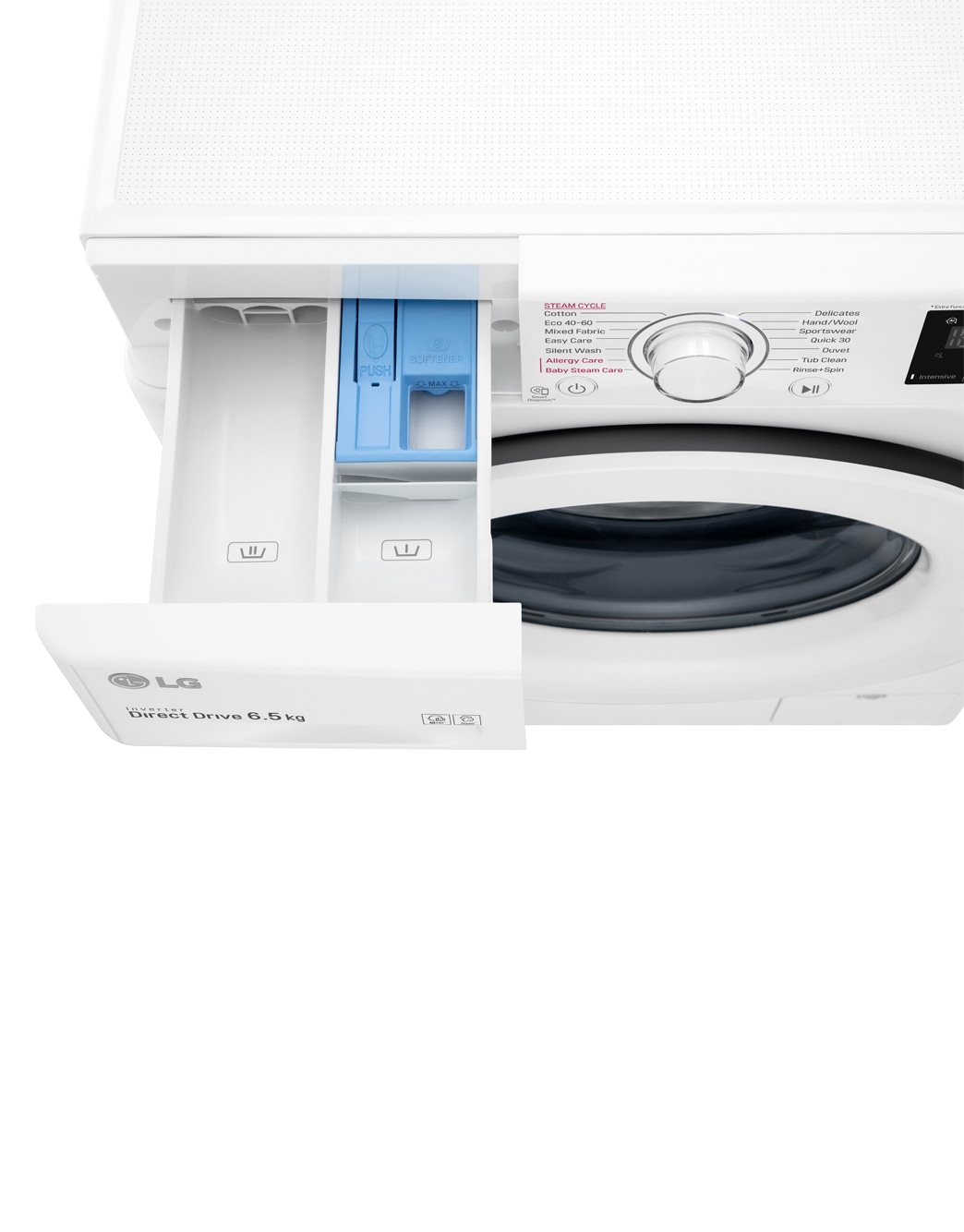 LG Mașină de spălat LG AI DD Slim | 6.5Kg spălare | AI Direct Drive 10 ani garanție | Clasa E | Steam | SmartDiagnosis™ | Alb, F2WN2S6S3E, F2WN2S6S3E, thumbnail 6