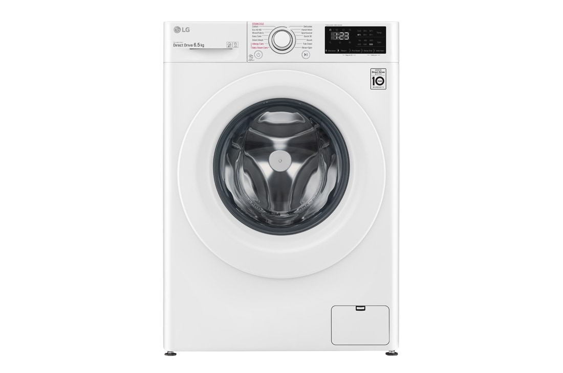 LG Mașină de spălat LG AI DD Slim | 6.5Kg spălare | AI Direct Drive 10 ani garanție | Clasa E | Steam | SmartDiagnosis™ | Alb, F2WN2S6S3E, F2WN2S6S3E