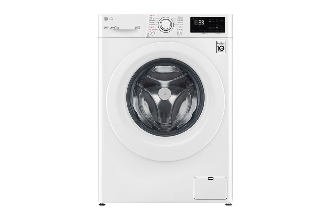 LG Mașină de spălat LG AI DD Slim | 7Kg spălare | AI Direct Drive 10 ani garanție | Clasa E | Steam | SmartDiagnosis™ | Alb, F2WN2S7S3E, F2WN2S7S3E