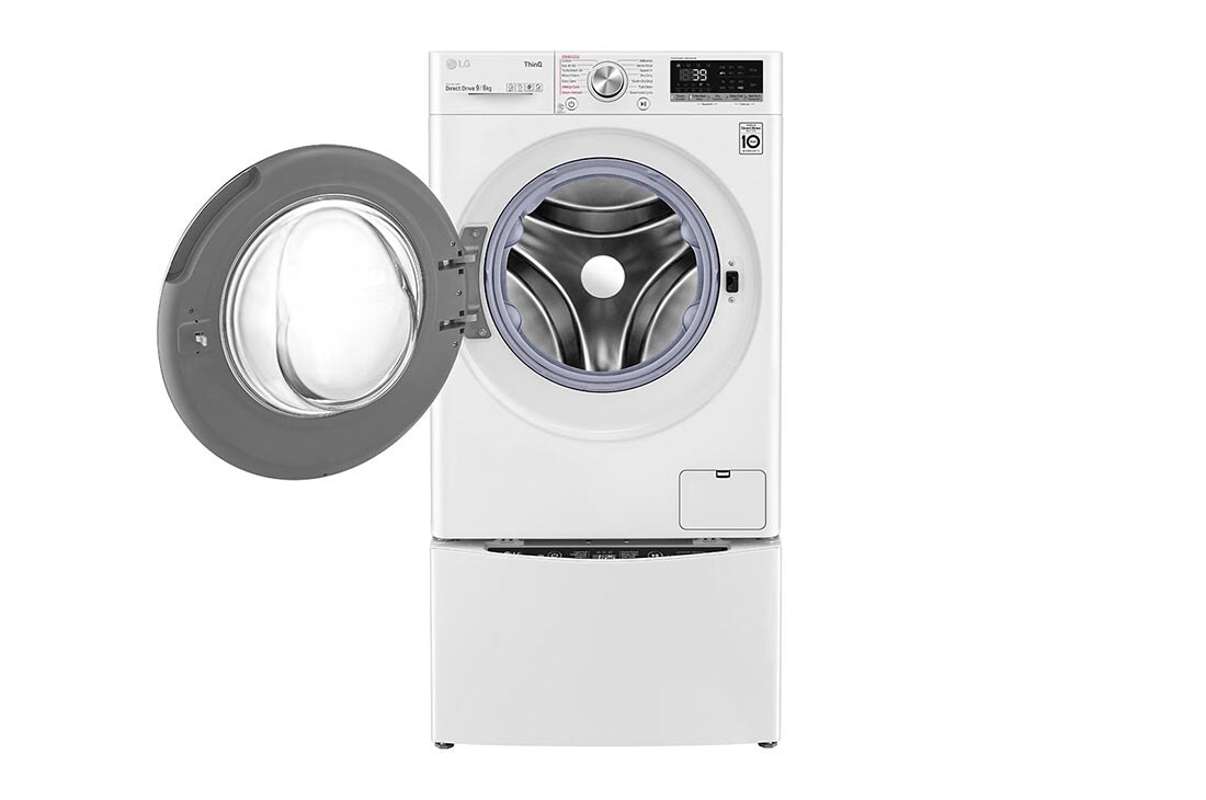 LG Mașină de spălat cu uscător(2 în 1) LG AI DD | 9Kg spălare/6Kg uscare | AI Direct Drive 10 ani garanție | TurboWash™ | Clasa E | Steam | ThinQ™ | Alb, F4DV709S1E, thumbnail 15