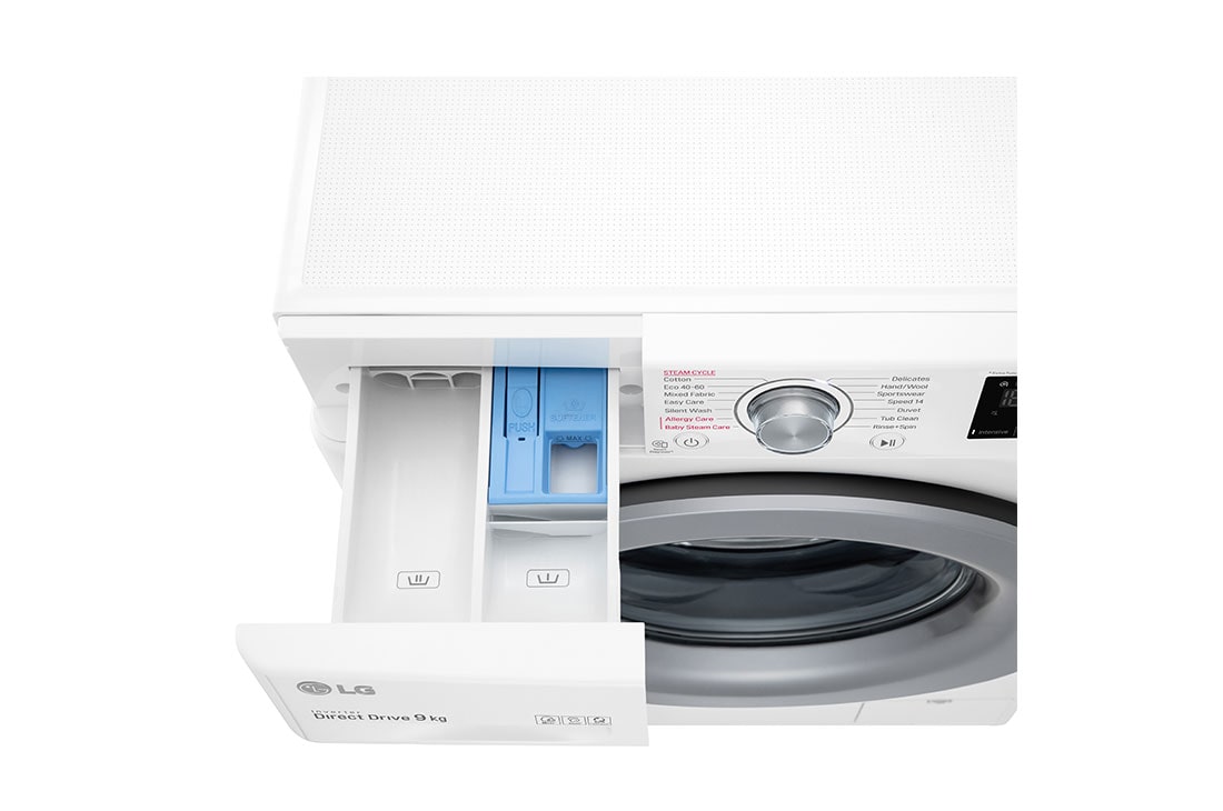 LG Mașină de spălat LG AI DD | 9Kg spălare | AI Direct Drive 10 ani garanție | Clasa B | Steam™ | SmartDiagnosis™ | Alb, Detail1 Image, F4WV309S4E, thumbnail 6