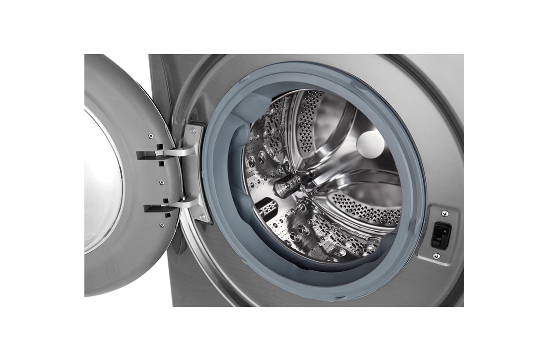 LG Mașină de spălat LG AI DD | 8Kg spălare | AI Direct Drive 10 ani garanție | Clasa C |Steam™ | SmartDiagnosis™ | Argintiu, Drum detail, F4WV308S6TE, thumbnail 3