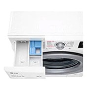 LG Mașină de spălat LG AI DD Slim | 7Kg spălare | AI Direct Drive 10 ani garanție | Clasa E | Steam | SmartDiagnosis™ | Alb, F2WN2S7S4E, thumbnail 4
