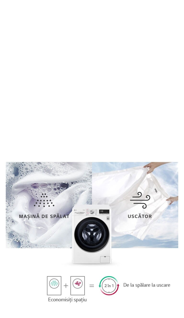 Mașină de spălat rufe și uscător
