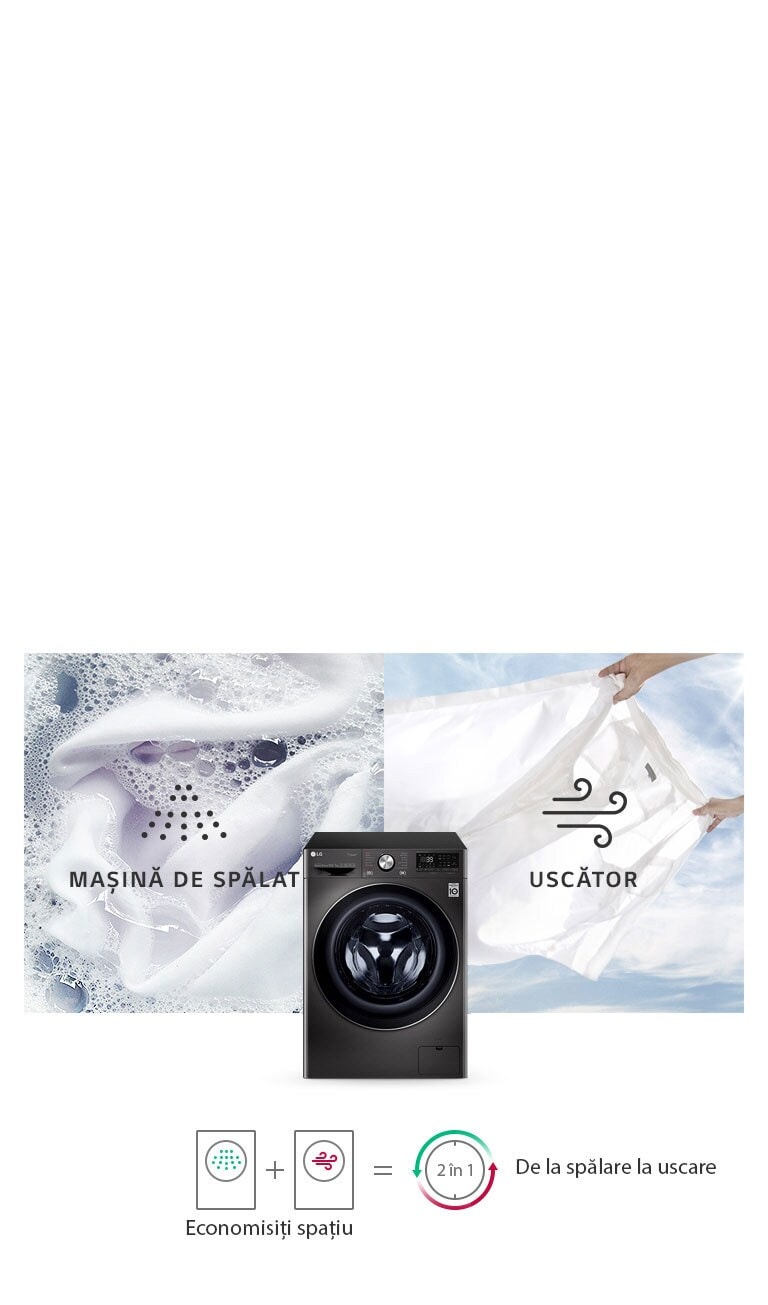 Mașină de spălat rufe și uscător