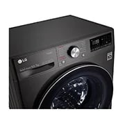 LG Mașină de spălat cu uscător | 10.5Kg spălare/7Kg uscare | 1400 rpm | AI Direct Drive™ | Clasa A ciclu spălare / Clasa E ciclu spălare + uscare | Steam™ | ThinQ™ | TurboWash™ | Gri închis, Close-range measurement view 30°, F4DV710S2SE, thumbnail 5