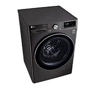 LG Mașină de spălat cu uscător | 10.5Kg spălare/7Kg uscare | 1400 rpm | AI Direct Drive™ | Clasa A ciclu spălare / Clasa E ciclu spălare + uscare | Steam™ | ThinQ™ | TurboWash™ | Gri închis, Top view 30°, F4DV710S2SE, thumbnail 9