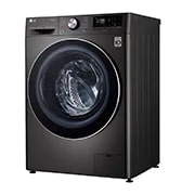 LG Mașină de spălat cu uscător | 10.5Kg spălare/7Kg uscare | 1400 rpm | AI Direct Drive™ | Clasa A ciclu spălare / Clasa E ciclu spălare + uscare | Steam™ | ThinQ™ | TurboWash™ | Gri închis, Side view -30°, F4DV710S2SE, thumbnail 12