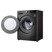 LG Mașină de spălat cu uscător | 10.5Kg spălare/7Kg uscare | 1400 rpm | AI Direct Drive™ | Clasa A ciclu spălare / Clasa E ciclu spălare + uscare | Steam™ | ThinQ™ | TurboWash™ | Gri închis, Open door side view -30°, F4DV710S2SE, thumbnail 13