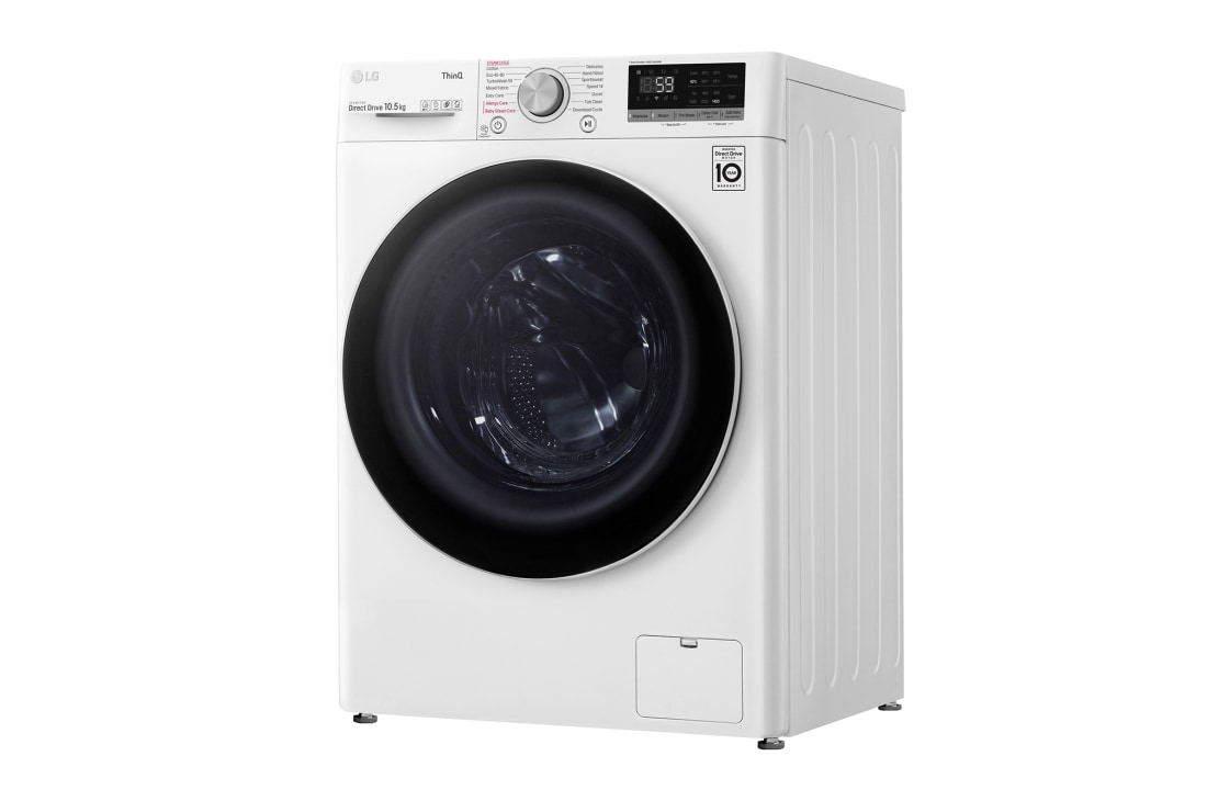 LG Mașină de spălat  | 10.5Kg spălare | 1400 rpm | AI Direct Drive™ | Clasa B | Steam™ | Turbowash™ | ThinQ™ | Alb, Right image, F4WV510S0E, thumbnail 11