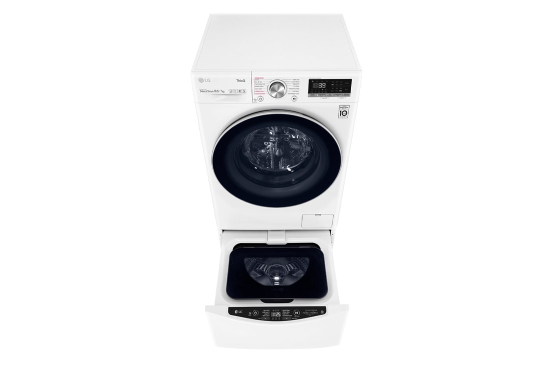 LG Mașină de spălat cu uscător | 10.5Kg spălare/7Kg uscare | 1400 rpm | AI Direct Drive™ | Clasa A ciclu spălare / Clasa E ciclu spălare + uscare | TurboWash™39 | Steam™ | ThinQ™ | Alb, F4DV710S1E, thumbnail 9