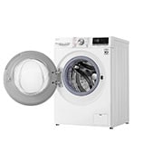 LG Mașină de spălat cu uscător | 10.5Kg spălare/7Kg uscare | 1400 rpm | AI Direct Drive™ | Clasa A ciclu spălare / Clasa E ciclu spălare + uscare | TurboWash™39 | Steam™ | ThinQ™ | Alb, Right perspective with door open, F4DV710S1E, thumbnail 6
