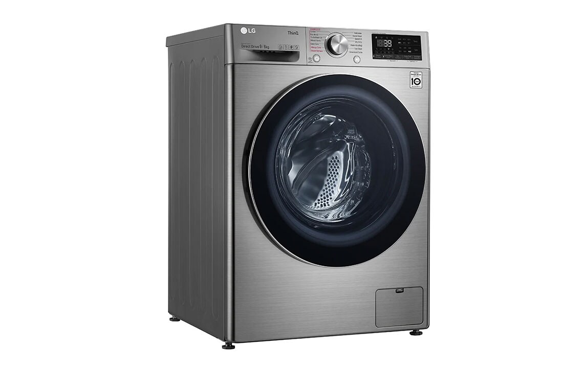LG Mașină de spălat cu uscător  | 9Kg spălare/6Kg uscare | 1400 rpm | AI Direct Drive™ | Clasa A ciclu spălare / Clasa E ciclu spălare + uscare | Steam+™ | TurboWash™39 | ThinQ™ | Argintiu, F4DV709S2TE, F4DV709S2TE, thumbnail 8