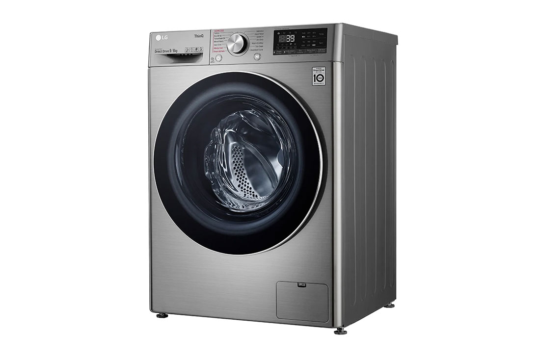 LG Mașină de spălat cu uscător  | 9Kg spălare/6Kg uscare | 1400 rpm | AI Direct Drive™ | Clasa A ciclu spălare / Clasa E ciclu spălare + uscare | Steam+™ | TurboWash™39 | ThinQ™ | Argintiu, F4DV709S2TE, F4DV709S2TE, thumbnail 9